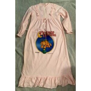 Garfield Sweet Dreams Long Pink Nightgown 1978 Jim Davis Excellent Condition